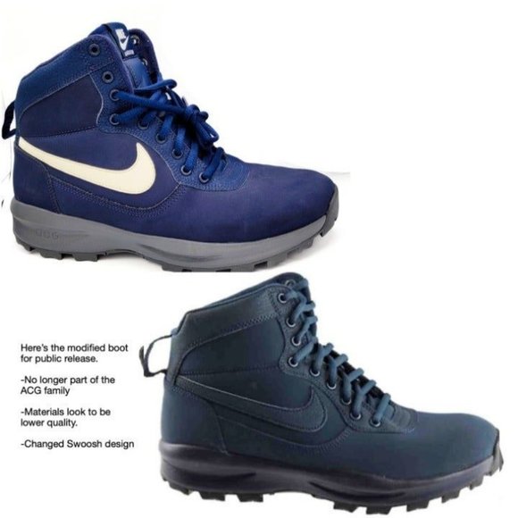 UNRELEASED ACG BOOT Nike Manoadome Mens Sz 9 Navy Sail Grey 844358 1 of1  DS !! - Picture 9 of 11